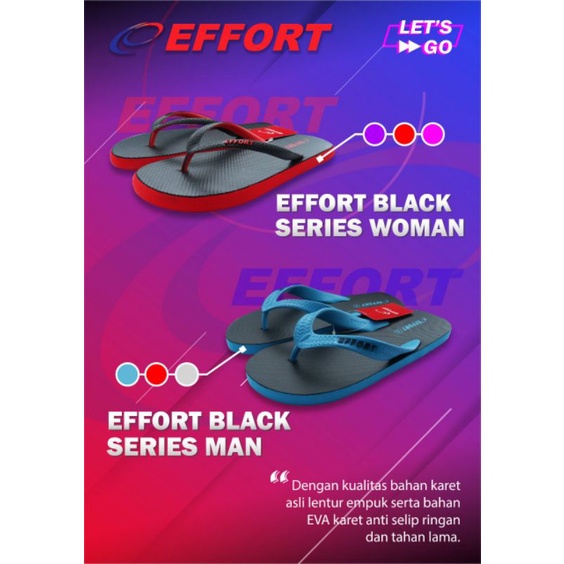 SANDAL JAPIT EFFORT BLACK SERIES WOMAN &amp; MAN (KNS)