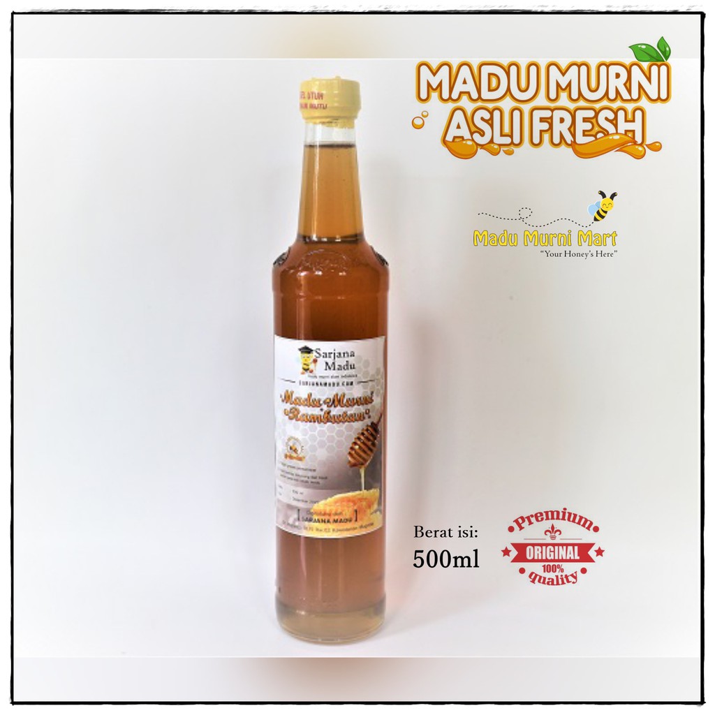 

Madu Murni Rambutan 100% Asli Fresh 500ml