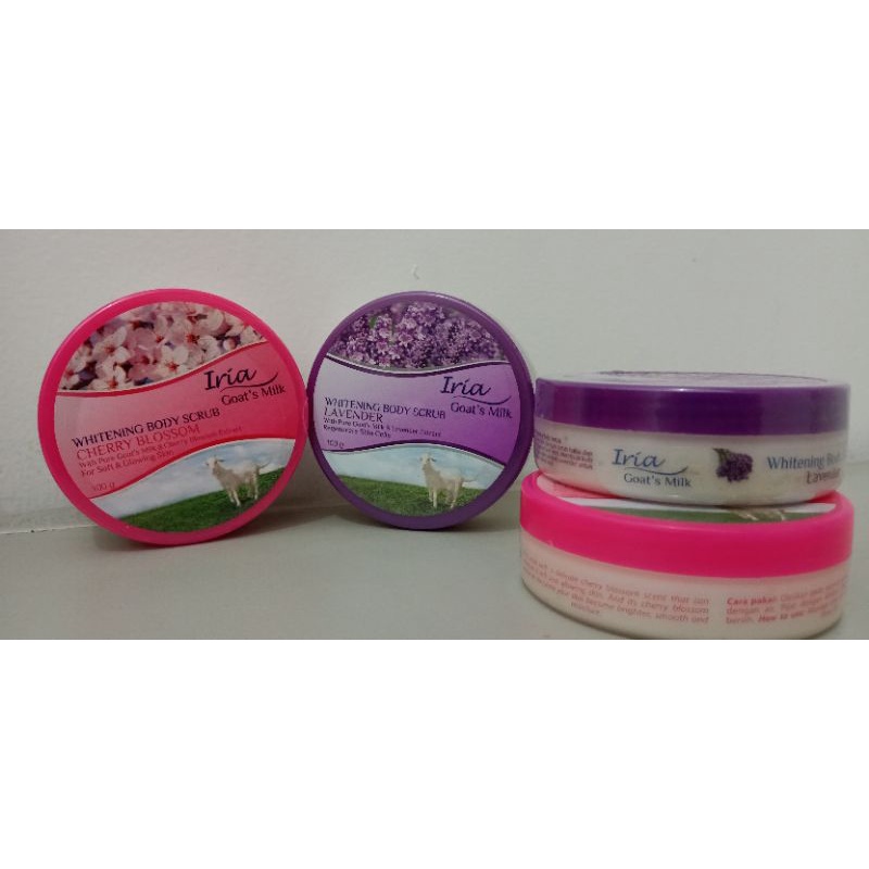 iria body scrub goats milk 100gr/lulur badan/lulur pemutih