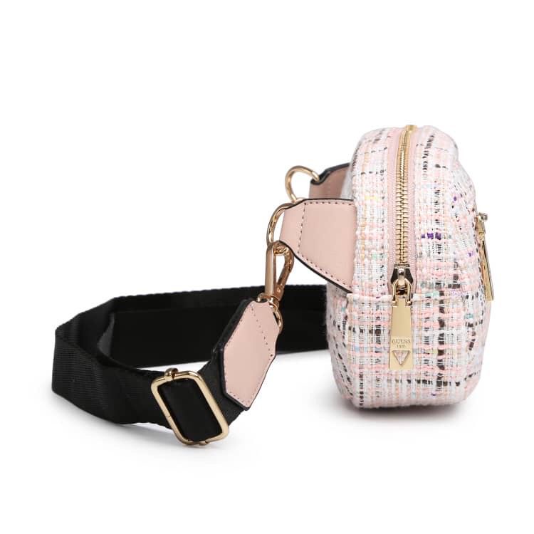 [BACA DESKRIPSI] CKBAGS - TAS WANITA GUESSS GS WAIST BAG WB TAS PINGGANG TAS DADA CESSILY TWEED RAJUT IMPORT PREMIUM #3054