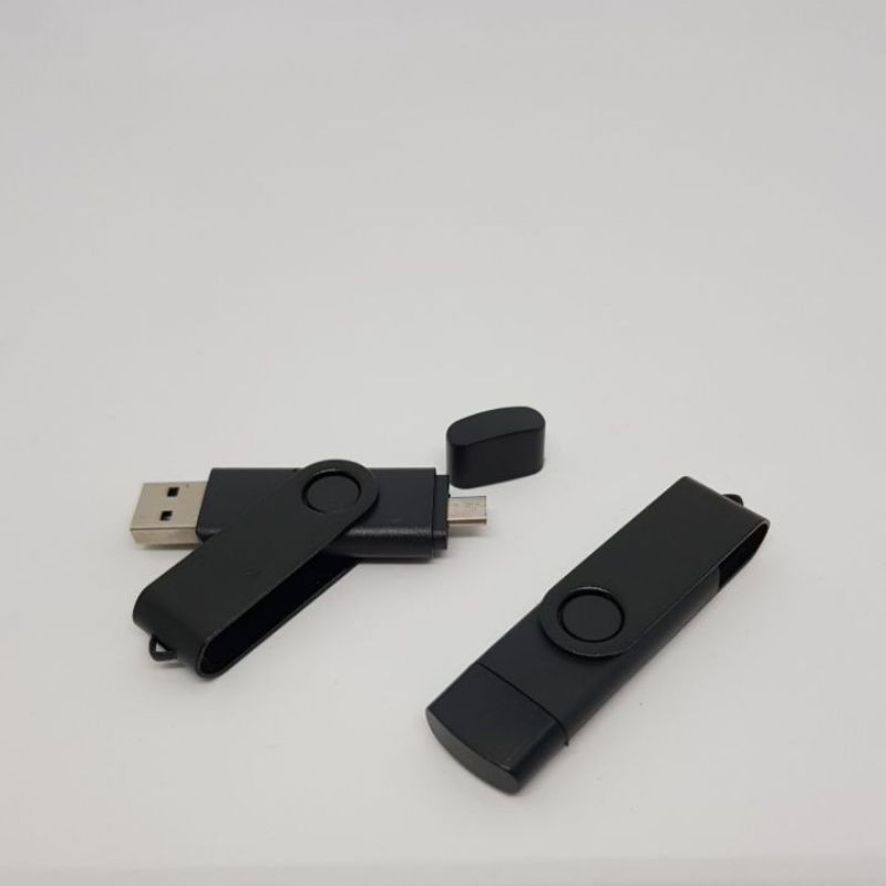 FLASHDISK OTG USB colokan pipih 8GB Hitam