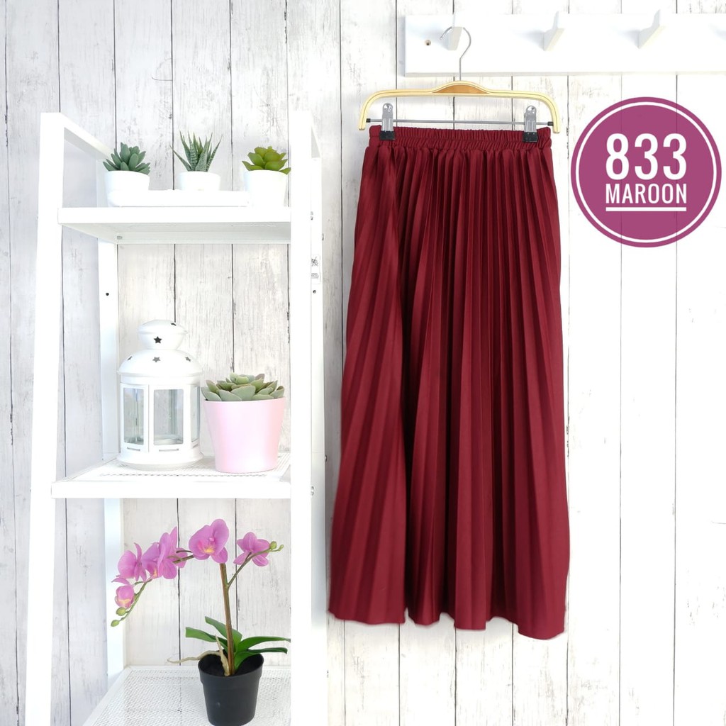 ROK PLISKET ANAK PEREMPUAN 833.D PRISKET ANAK PANJANG PLEATED SKIRT FLARE SKIRT MAYUNG FLOWY REMPEL