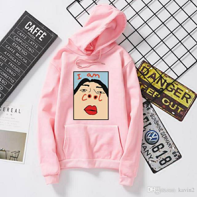 Fourfashion SWEATER I AM COOL Hoodie Hodie Jaket Wanita Jacket Woman