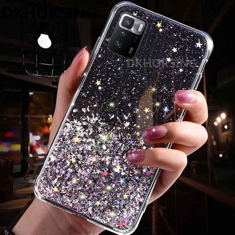 Xiaomi Poco X3 GT Casing Soft Case Tpu Bahan Premium Glitter Glossy