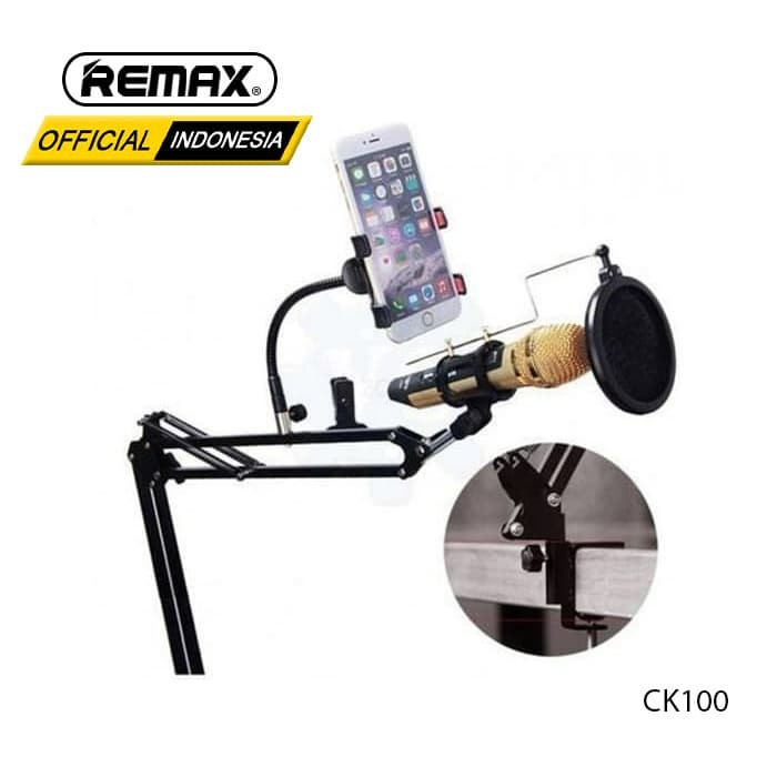 Remax CK100 Microphone Stand Recording Studio - Mic Holder Meja