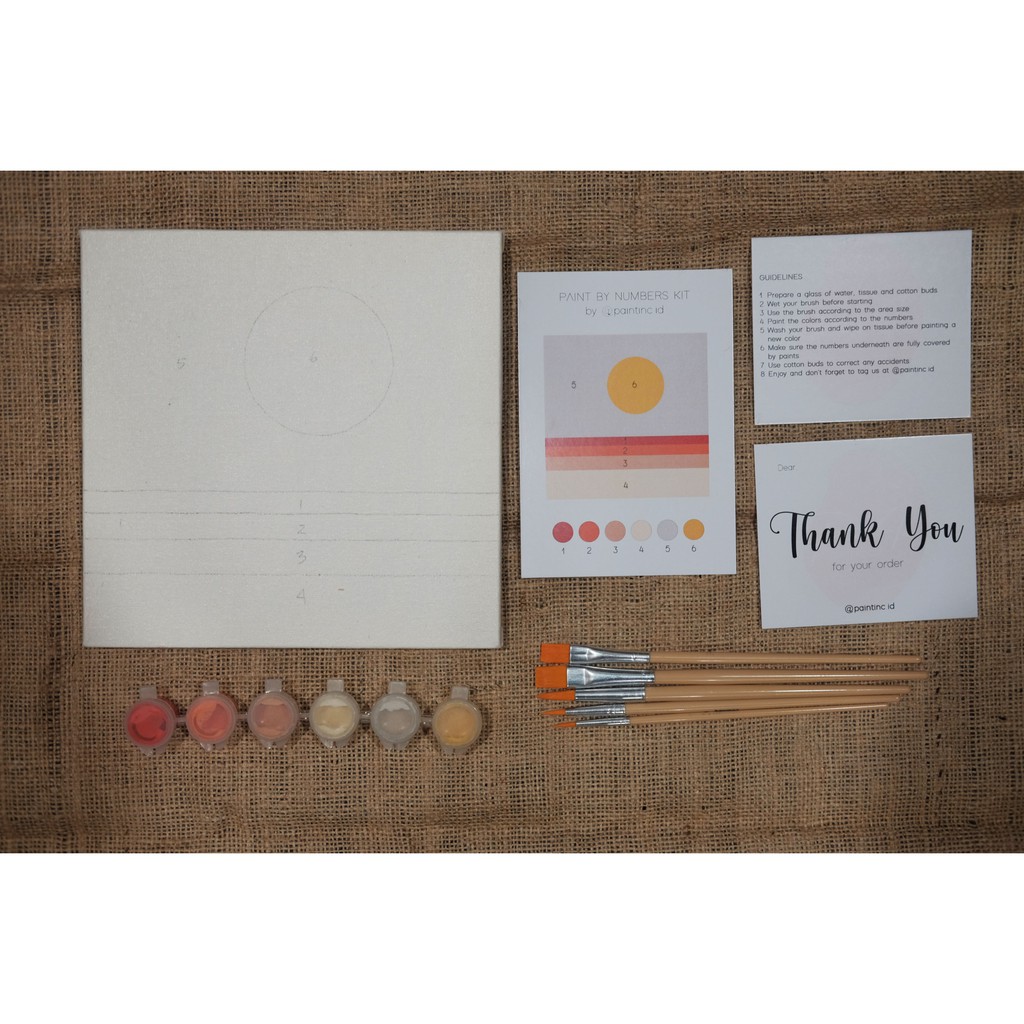 

Paint by Numbers Kit: SET OF 2 Sunset Series Paint Inc. ID Painting Kit Paint by Number RB9