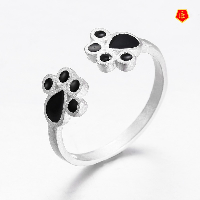 [Ready Stock]S925 Silver Cat's Paw Ring Cute Sweet