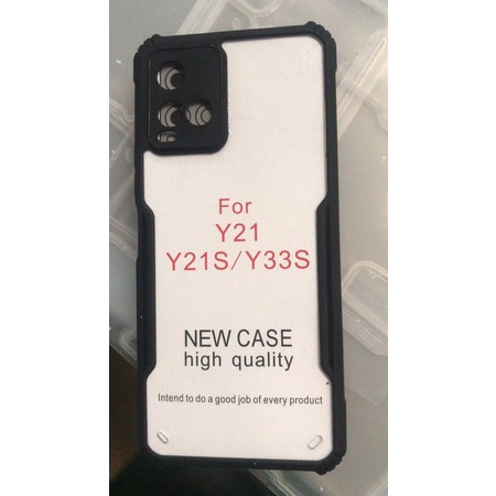 VIVO Y21A Y21T Y21S Y21 2021 CASE BENING HARD FUZE BUMPER CRACK SHOCKPROOF IPAKY BENING CLEAR CASING COVER PELINDUNG KAMERA