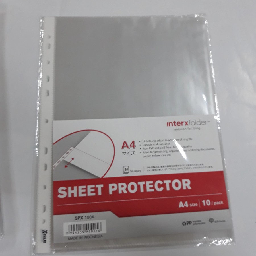 

PP Pocket sheet protector Inter X A4