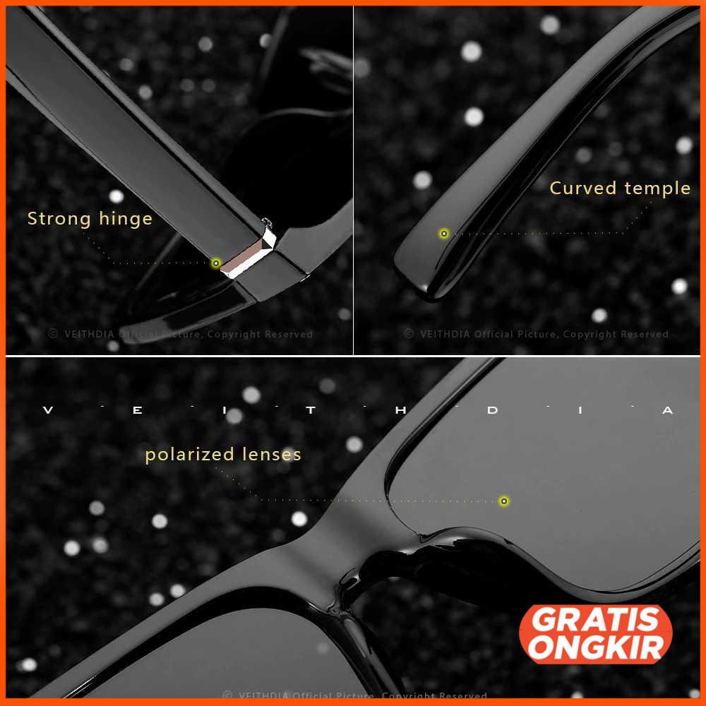 Veithdia Kacamata Classic UV Polarized Sunglasses 7018