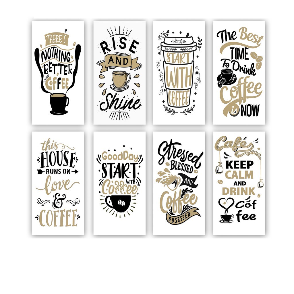 Ukran (18x30cm) pajangan hiasan dinding shabby Cafe Poster Coffee Kopi Motivasi Quotes Dekorasi Dapur Rumah Kayu Wall Decor