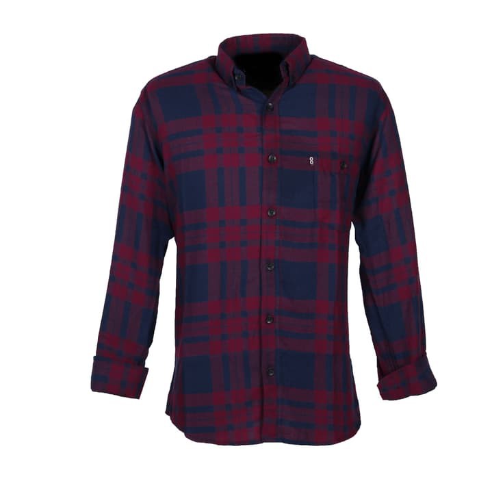 BROODIS FLANNEL KEMEJA FLANEL PRIA MOTIF TERBARU BEST SELLER STORE - Navy