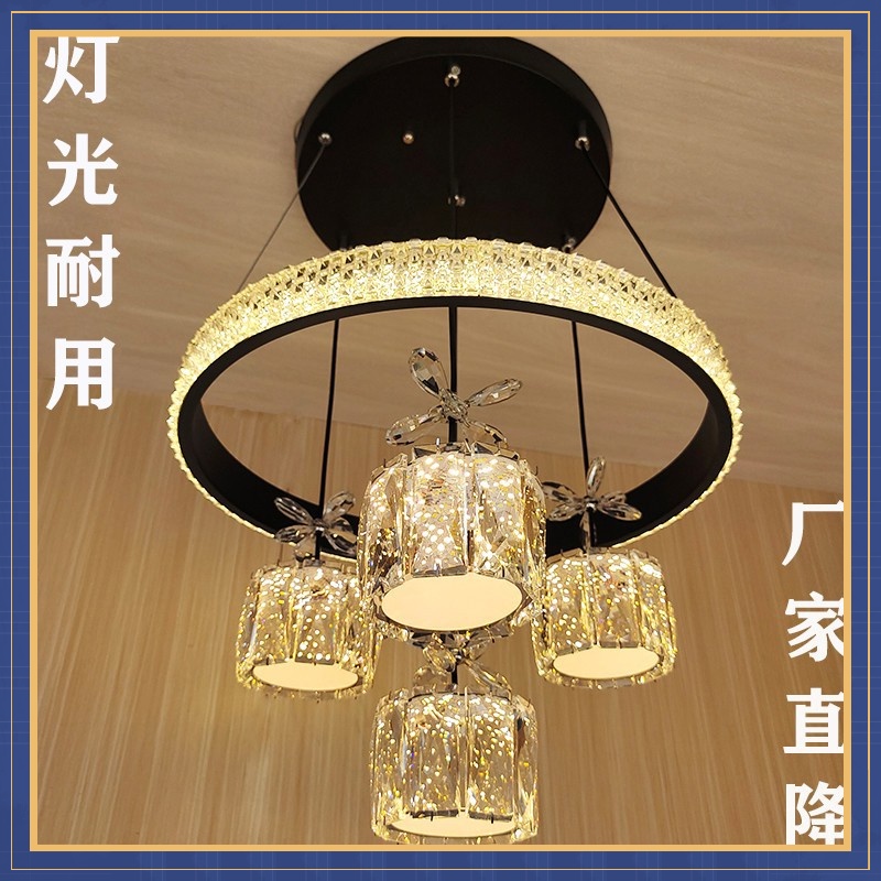 2021 Baru Restoran Lampu Rumah Tangga Lampu Gantung Kristal 4 Kepala Bar Sederhana Modern Kamar Tidu