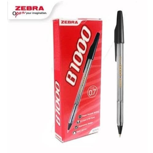 

AZ - Pulpen Zebra B-1000 0.7mm Satu Box 12 PCS BLACK/RED/BLUE