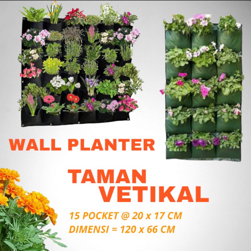 Wallplanter untuk lahan sempit vertical garden mdl vertikal isi 15 k