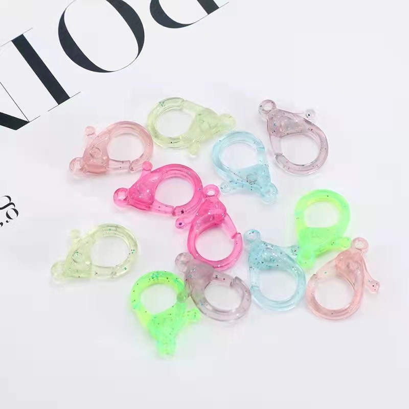 Kaitan Lobster 25mm Plastik Bening Warna-Warni Harga/10Pc