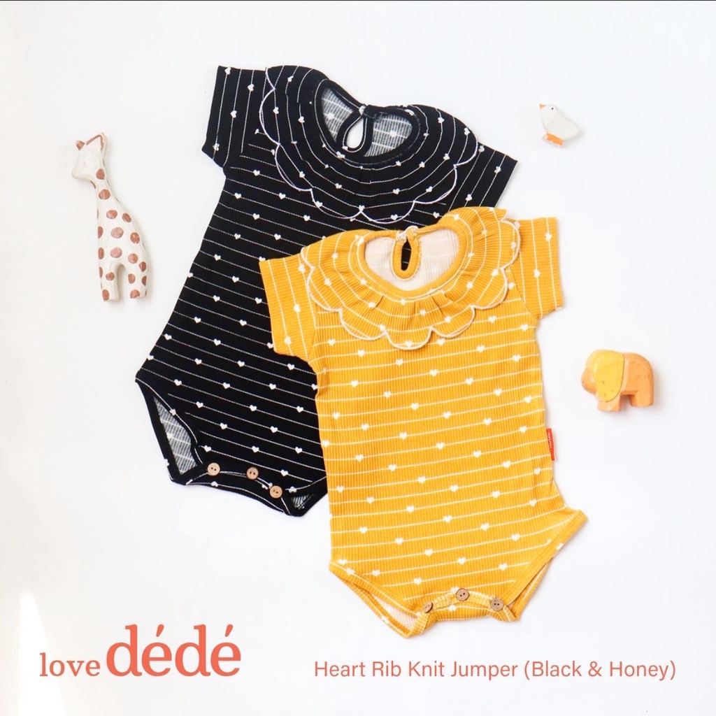 Heart Rib Knit Jumper / BLINK BAG anak bayi terlucu murah Piyama Lembut Pergi Lucu Fashion Anak Bayi Perempuan Cewek Terlaris