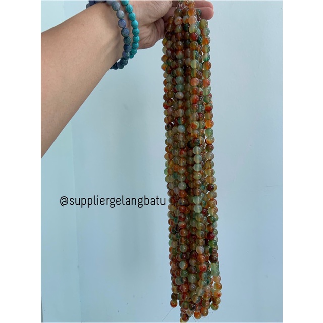 batu manau loreng ginggang hijau MUDA 10mm merah manao mangga orange