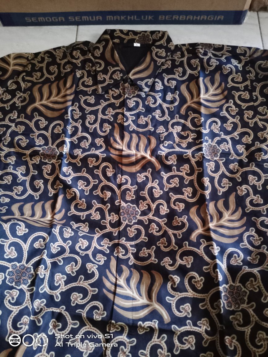 Kemeja Batik Lembayung Full Furing Katun Halus Baturaden Size M-xxl