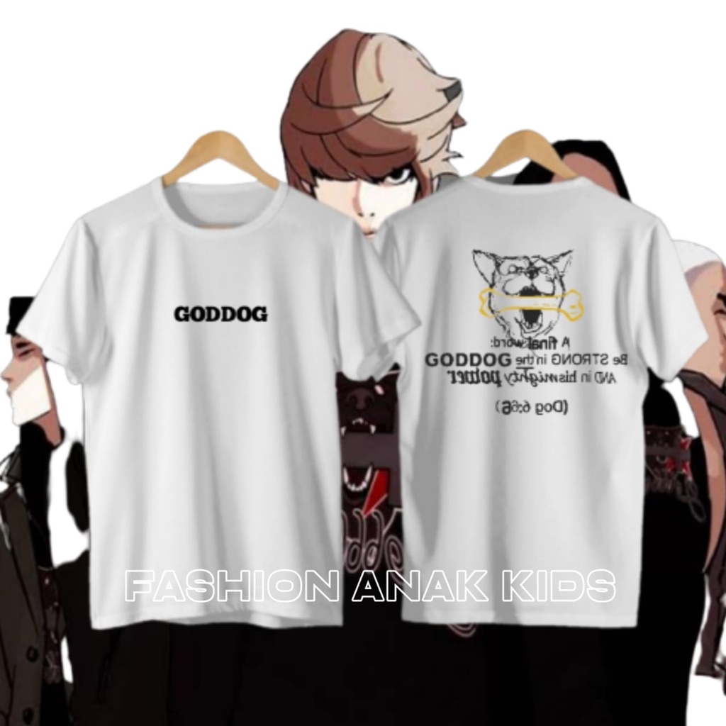 (BISA COD) Kaos TshirtT Pria Wanita Kaos Goddog Crew webtoon Viral