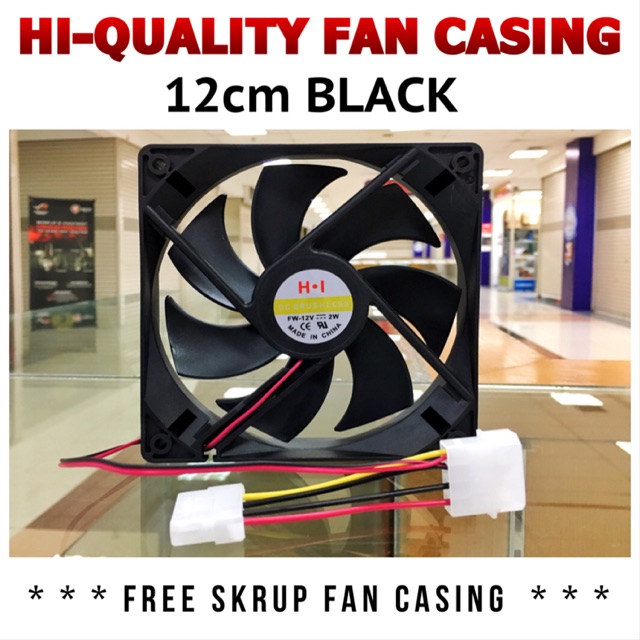 FAN CASING 12CM BLACK HI-FAN HIGH QUALITY