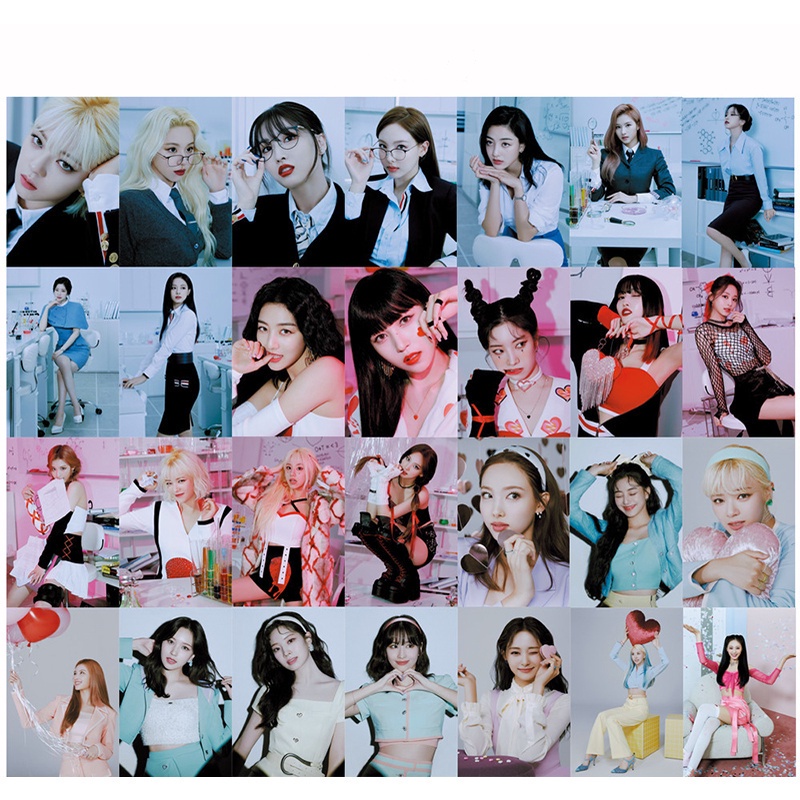 55pcs/box TWICE Photocards Formula of Love: O+T=&lt;3 Album LOMO Card Sana Momo Postcard ((In STOCK) Kpop fan)