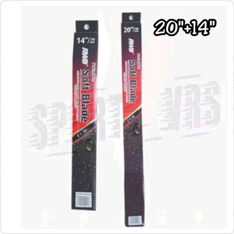 Wiper Depan Avanza New / Xenia New 20&quot;+14&quot; Model Soft Blade Merk RWB