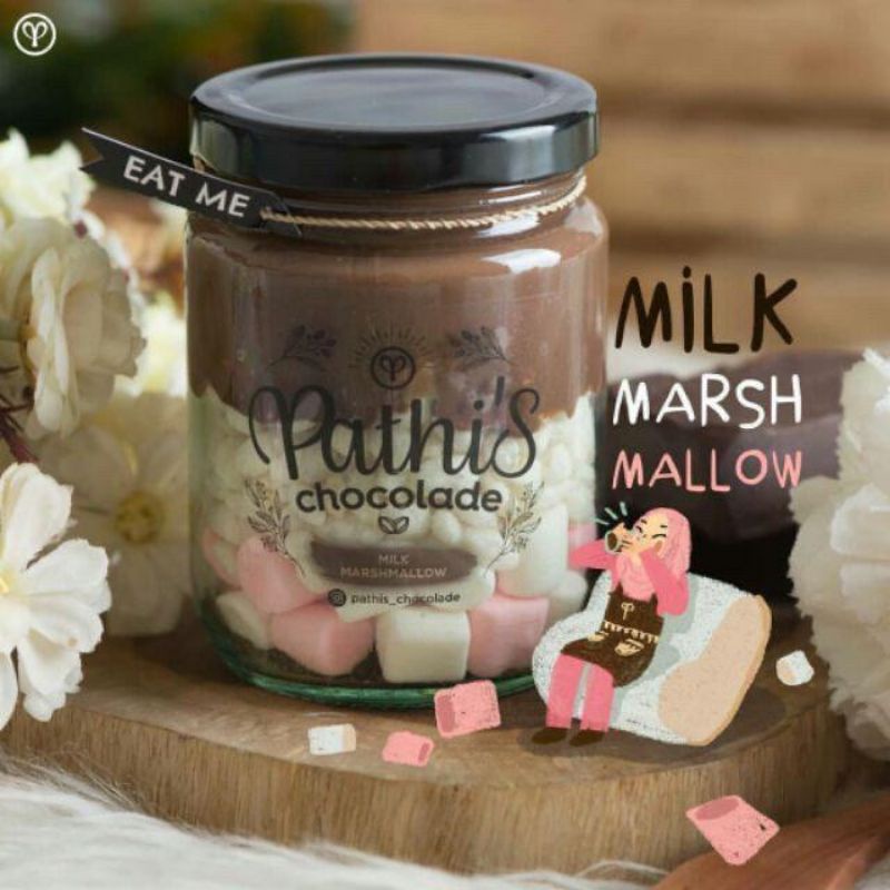 

PATHI'S - MILK MARSHMALLOW - Pathi's Chocolade Crispy Melted Chocolate with marshmallow in Jar