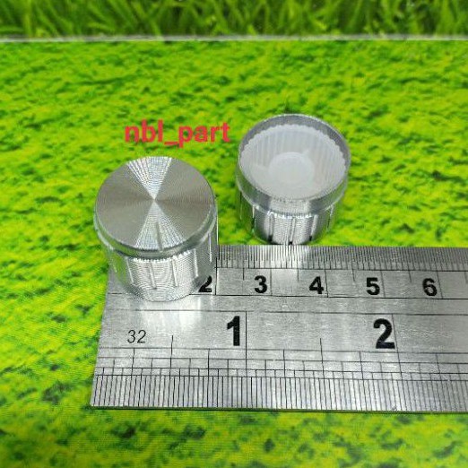 Knop Potensio 20mm Silver