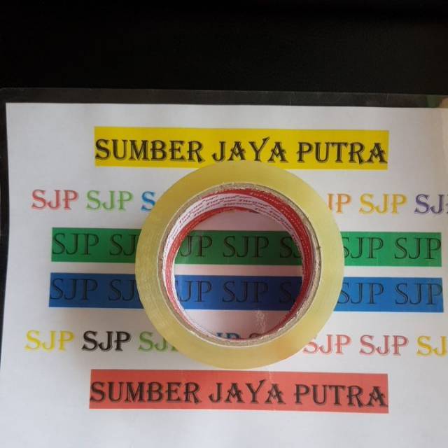 

Lakban bening 2 in 100 yard 5cm tape solasi bening buat kardus paket