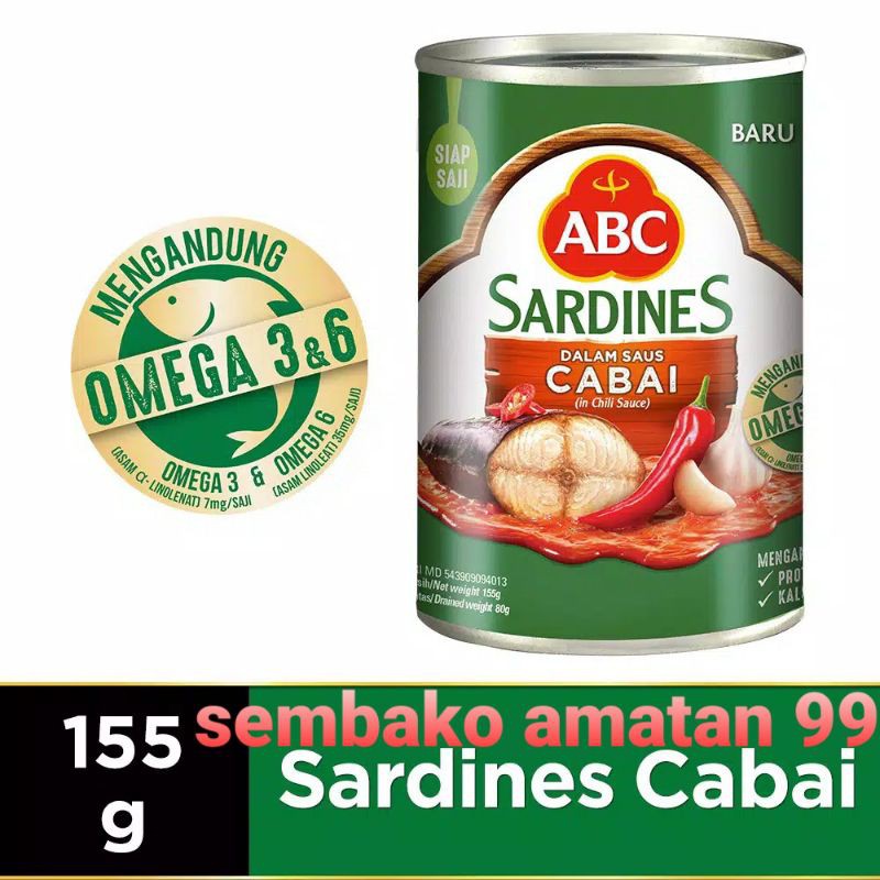 Sarden Abc / Sardines Abc 155gram/ 1pcs