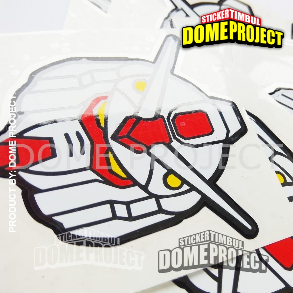 STICKER CUTTING GUNDAM HEAD RX-78 2 STIKER CUTTING STIKER MOBIL AKSESORIS SEPEDA MOTOR OUTDOOR