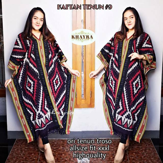 Kaftan tenun motif toraja original