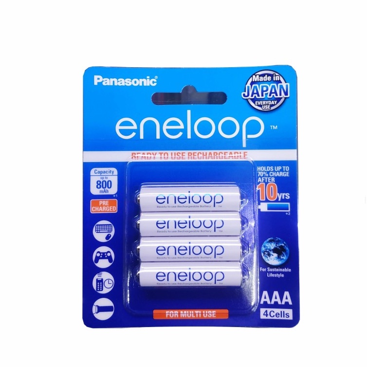 Baterai Panasonic Eneloop Rechargeable Battery AAA 750mAh isi 4pcs