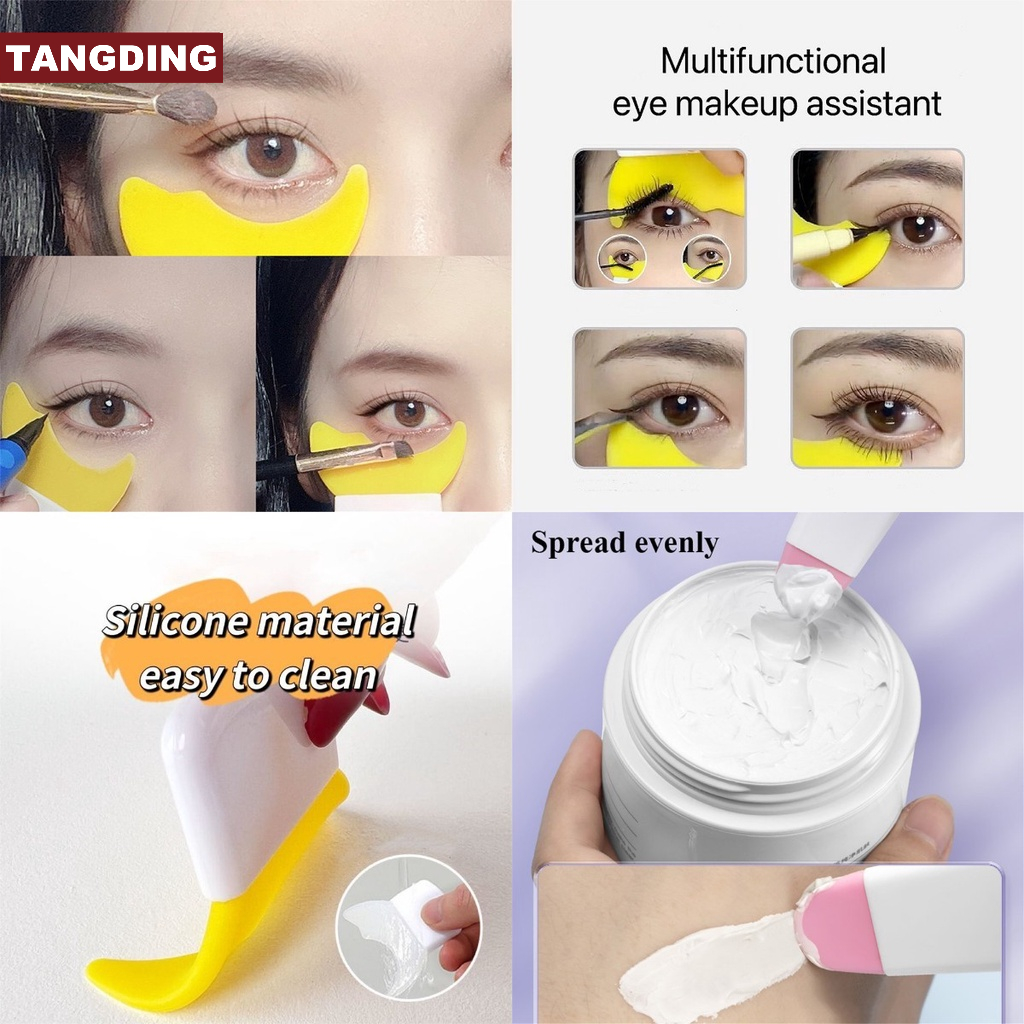 【COD Tangding】Eyeliner Eyeshadow Bulu Mata Multifungsi Bahan Silikon Warna Biru Ungu Pink Hitam