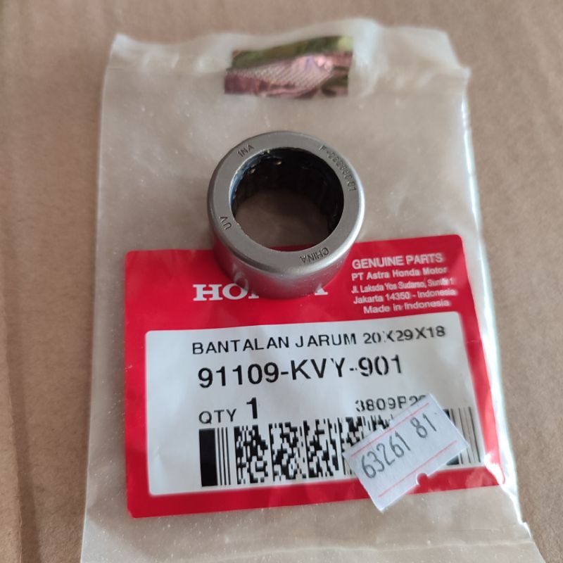 91109-KVY-901 Bearing 20X29X18 Laker Laker Bambu Puli Pully CVT Honda Vario Beat Scoopy Spacy Vario 