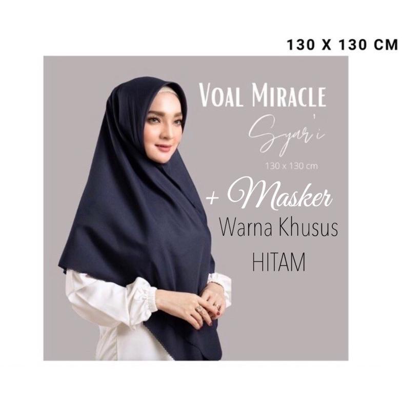 Hijab Segiempat Jumbo Voal Miracle Syari Umama Lasercut 130X130