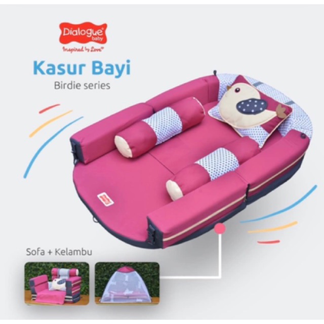 Dialogue Kasur Bayi Sofa + Kelambu Birdie Series - Kasur bayi DGK 9112