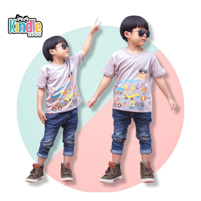 Kaos Anak Motif Kendaraan Series Original KendleKids Kaos Anak Motif Mobil