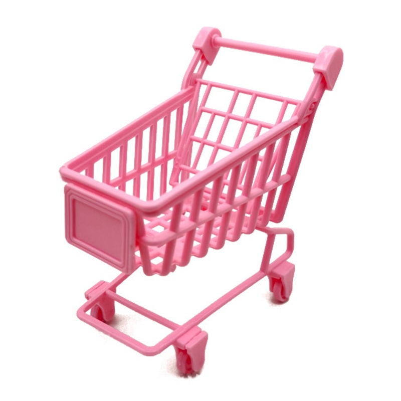 Mary Dollhouse Miniatur Troli Belanja Berpura-Pura Bermain Peran Furniture Untuk Bermain Mainan DIY Aksesoris Rumah Boneka Interac