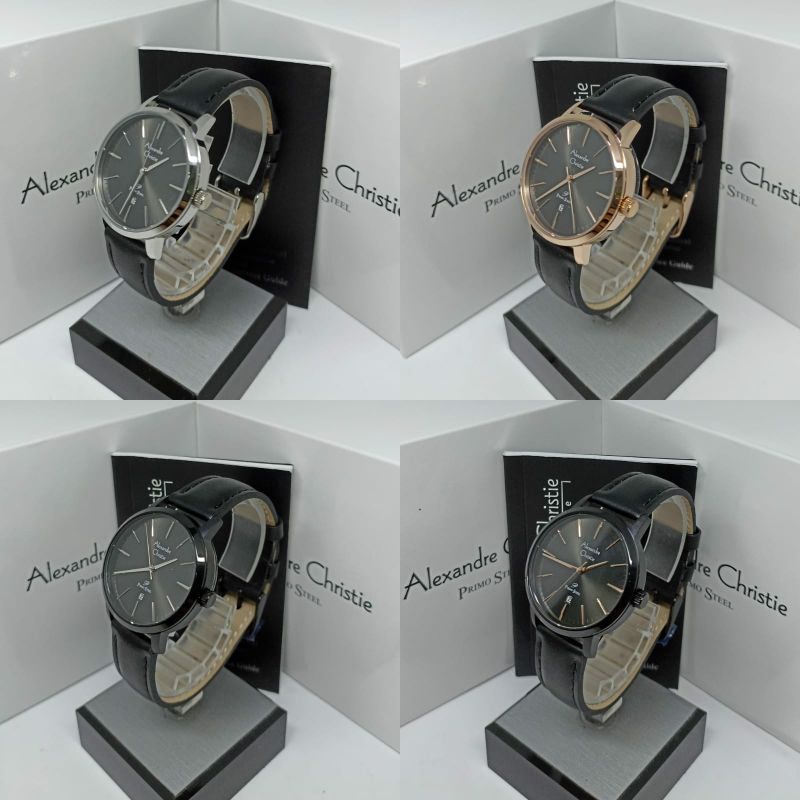Jam Tangan Wanita Alexandre Christie 1028 AC 1028 AC1028 Tali Kulit