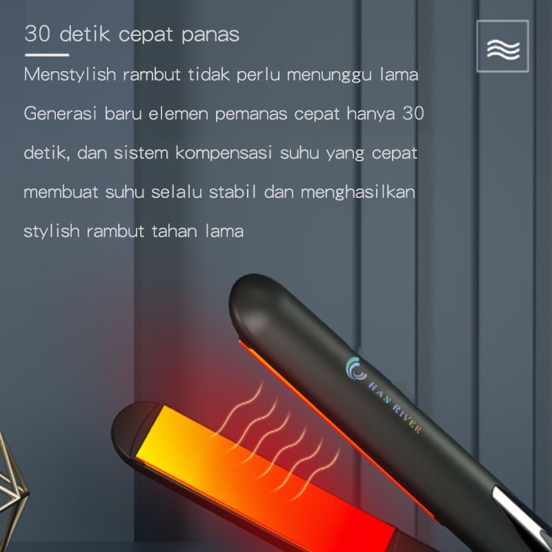 catokan rambut HRJFB08 perawatan rambut /alat catok rambut 2in1/30 detik cepat panas