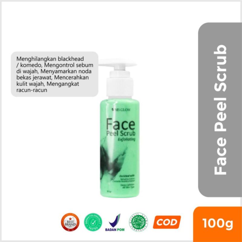 MS GLOW FACE PEEL SCRUB/Pengangkat Komedo/Scrub Komedo