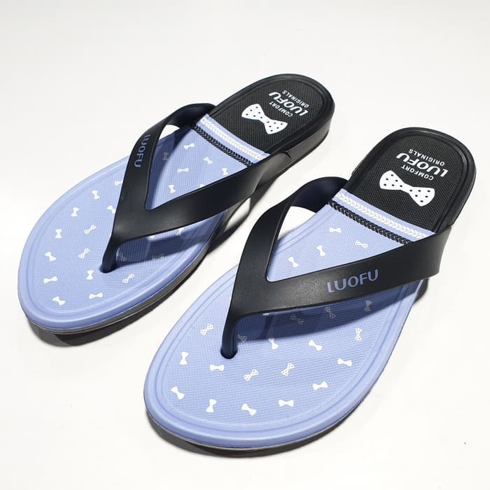 LUOFU ORIGINAL jelly sandal karet empuk murah jepit wanita import F2277A10S