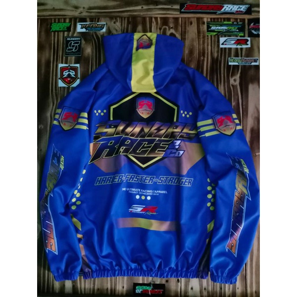 JAKET RACING//JAKET PARASUT//JAKET MOTIF//JAKET SUNDAY RACE BLUE22