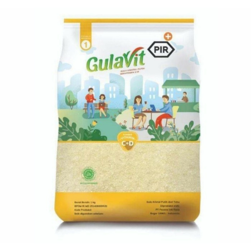 Jual Gulavit Gula Pasir Kemasan 1kg Kuning Shopee Indonesia 6394