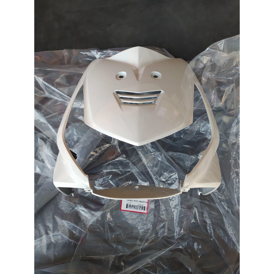 Mm Cover Fr Panel Depan Beat Putih Ori AHM 64301-KVY-960PFW