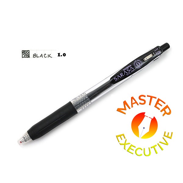 [Buah] Zebra Sarasa Clip JAPAN Black 1.0 Gel Ink Rollerball / Pulpen Jel Hitam