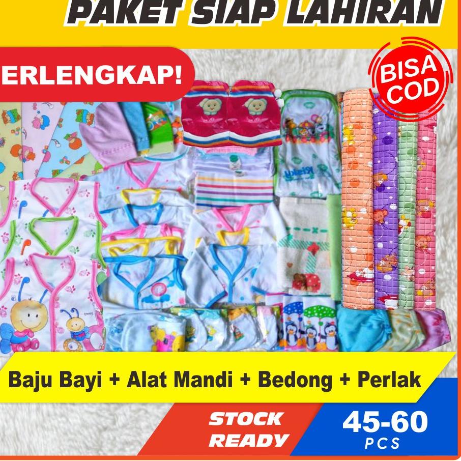 [KODE PRODUK AA98N8435] Paket Lahiran Lengkap (Baju Bayi Baru Lahir + Peralatan Mandi Bayi + Bedong 