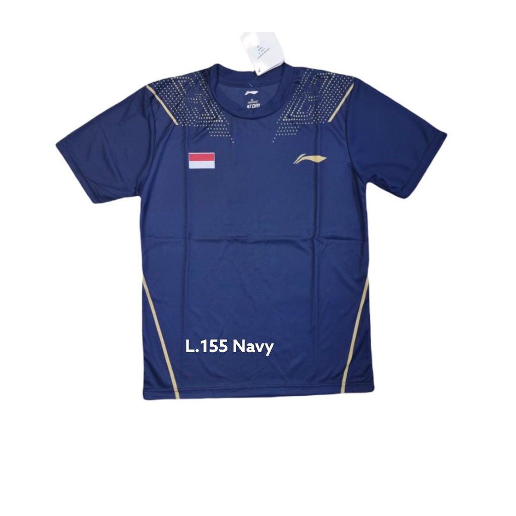 Baju BADMINTON BULUTANGKIS Lining L.155 Navy